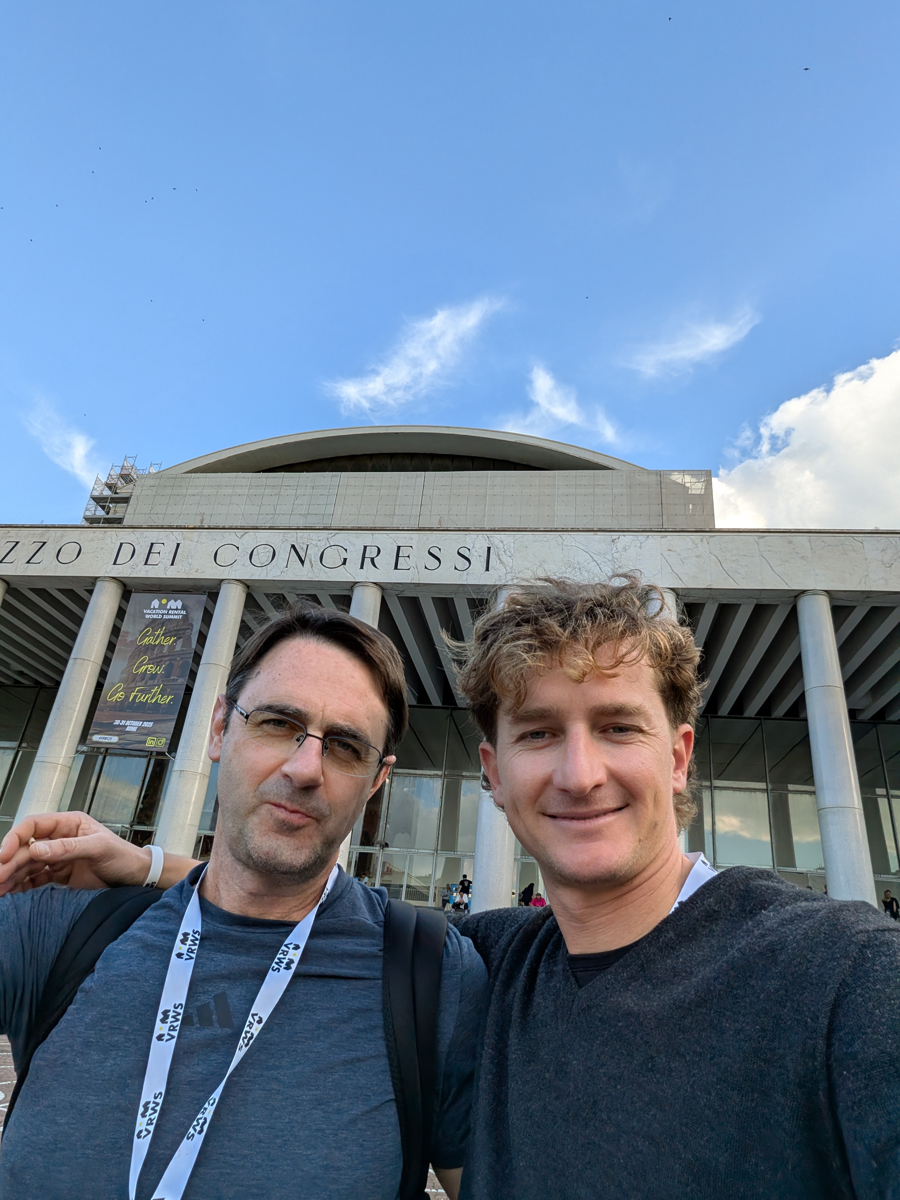 Alberto with Luca de Giglio at the Vacation Rental World Summit