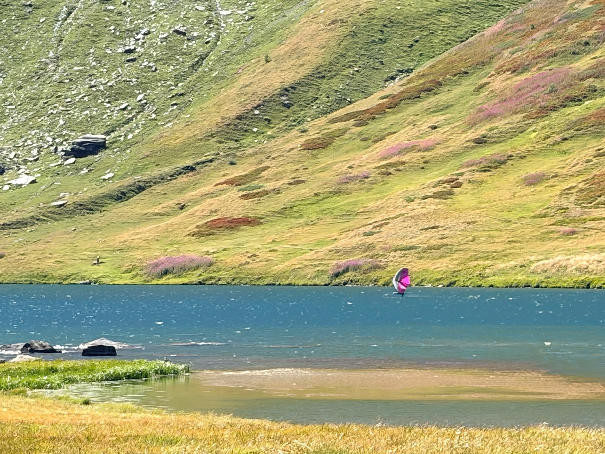 Wing foil al Lago di Verney, La Thuile